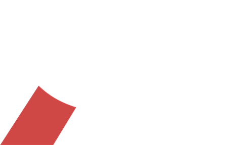 Lettre A majuscule du logo Arenaz Automobiles, blanc et rouge